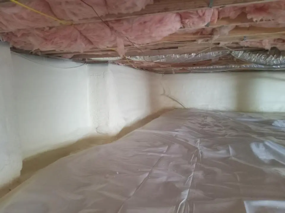 Crawl space encapsulation with closed-cell spray foam for Metal Roof Coating in Batesville